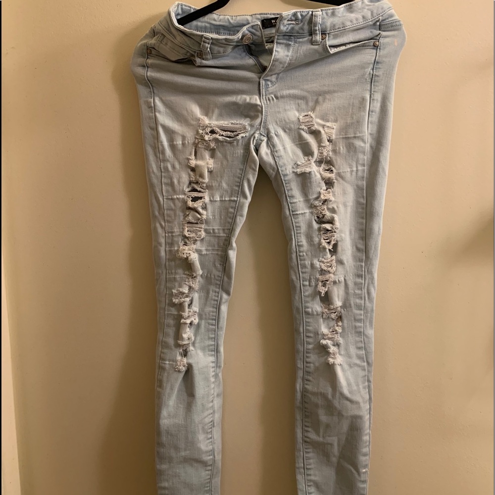 Ripped Skinny jeans, Wax jeans